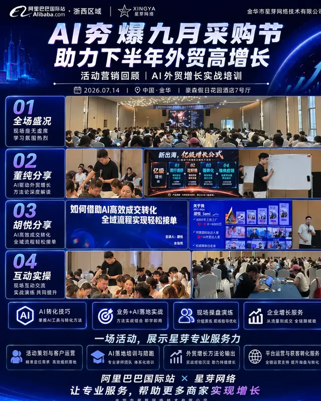 AI夯爆九月采购节助力下半年外贸高增长活动海报